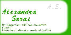 alexandra sarai business card